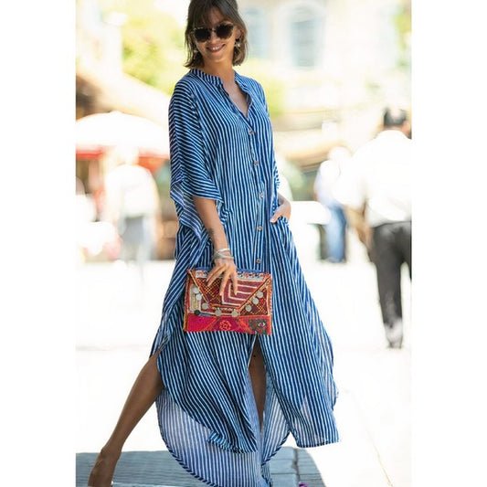 Easy Breezy Wide Dress - Blue