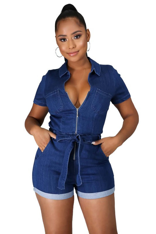 Ready For Brunch Denim Romper