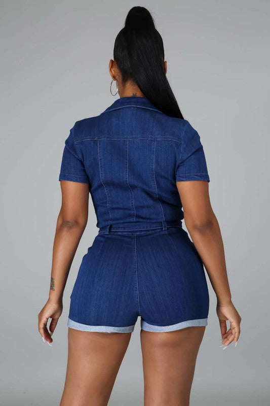 Ready For Brunch Denim Romper